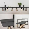 Cheap Straluma Grote hanglamp zwart frame met houten planken