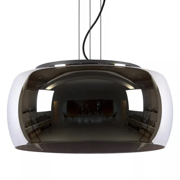 grote_hanglamp_zwart_met__0.webp Online Straluma Grote hanglamp zwart met smoke glazen kap