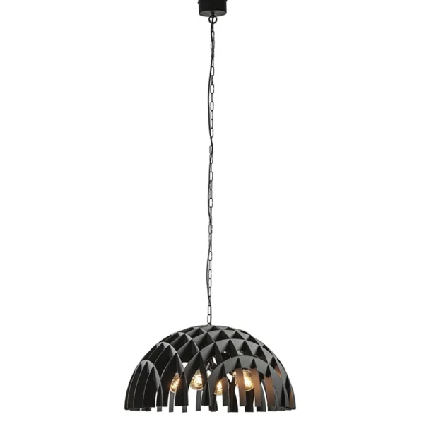 Outlet Straluma Grote koepel hanglamp Dome mat zwart metaal