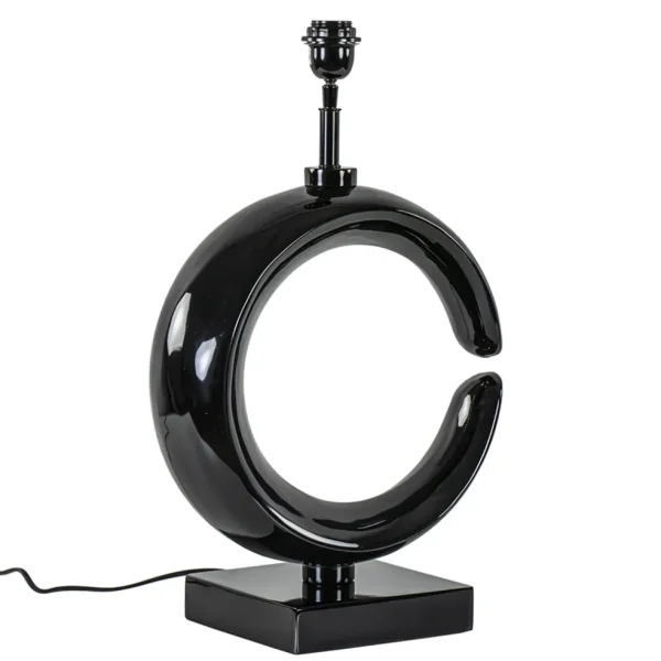 grote_lampvoet_maan_shiny_1.webp Outlet Straluma Grote lampvoet Maan shiny zwart
