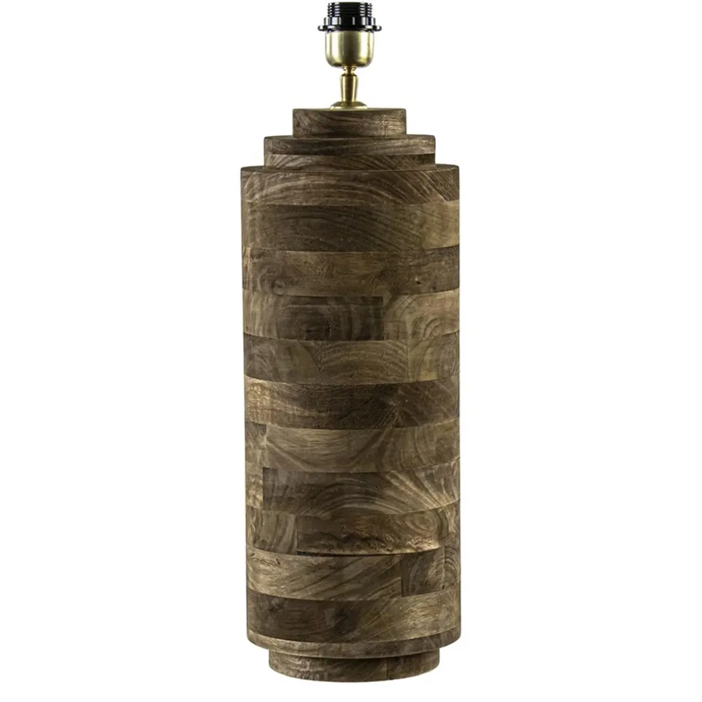 grote_landelijke_lampvoet_0.webp Shop Straluma Grote landelijke lampvoet Pasco donker hout excl. kap