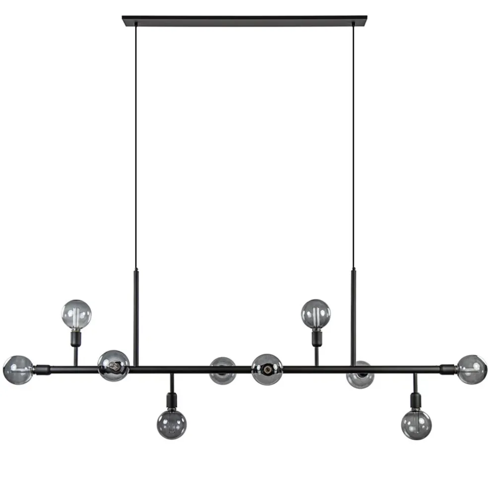 grote_lichts_eettafelhang_0-1.webp Shop Straluma Grote 10-lichts eettafelhanglamp zwart exclusief lichtbronnen