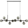 grote_lichts_hanglamp_mat_0.webp Fashion Straluma Grote 10-lichts hanglamp mat zwart met smoke glazen bollen
