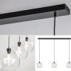 Flash Sale Straluma Grote 3-lichts hanglamp met helder glas en zwarte balk