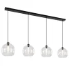 grote_lichts_hanglamp_zwa_1.webp New Straluma Grote 4-lichts hanglamp zwart met helder glazen bollen
