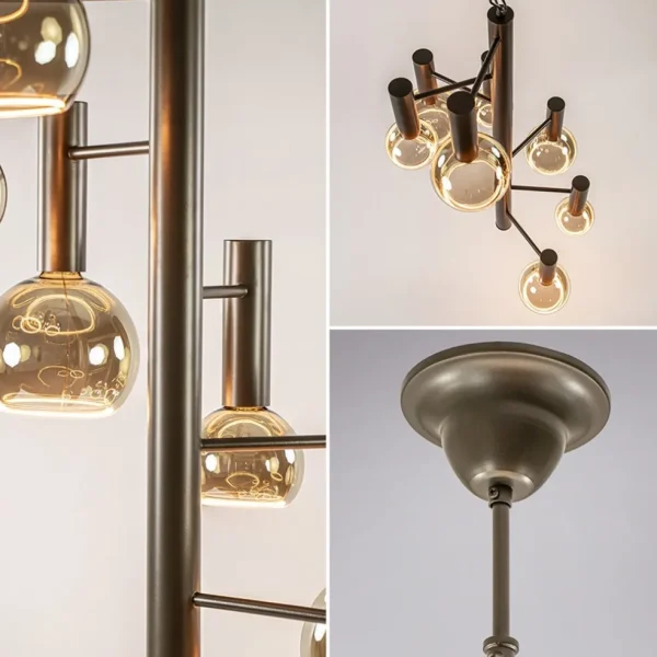 Cheap Straluma Grote 7-lichts Vide hanglamp brons
