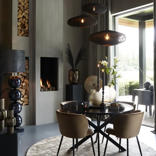 grote_light_and_living_ha_4.webp Outlet Straluma Grote Light and Living hanglamp Bahoto mat zwart