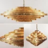 New Straluma Grote metalen hanglamp ovaal brons