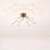 Outlet Straluma Grote plafondlamp brons met wit glas inclusief LED