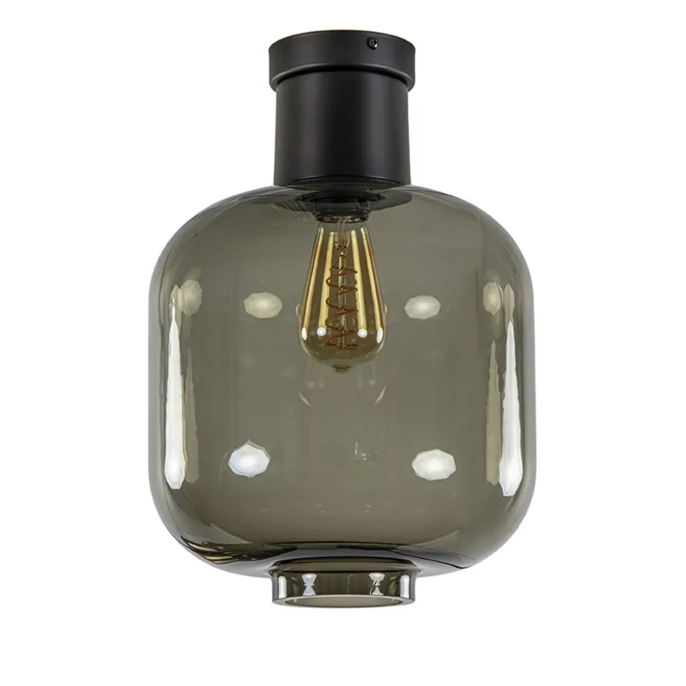 grote_plafondlamp_smoke_g_0.webp Discount Straluma Grote plafondlamp smoke glas met mat zwart