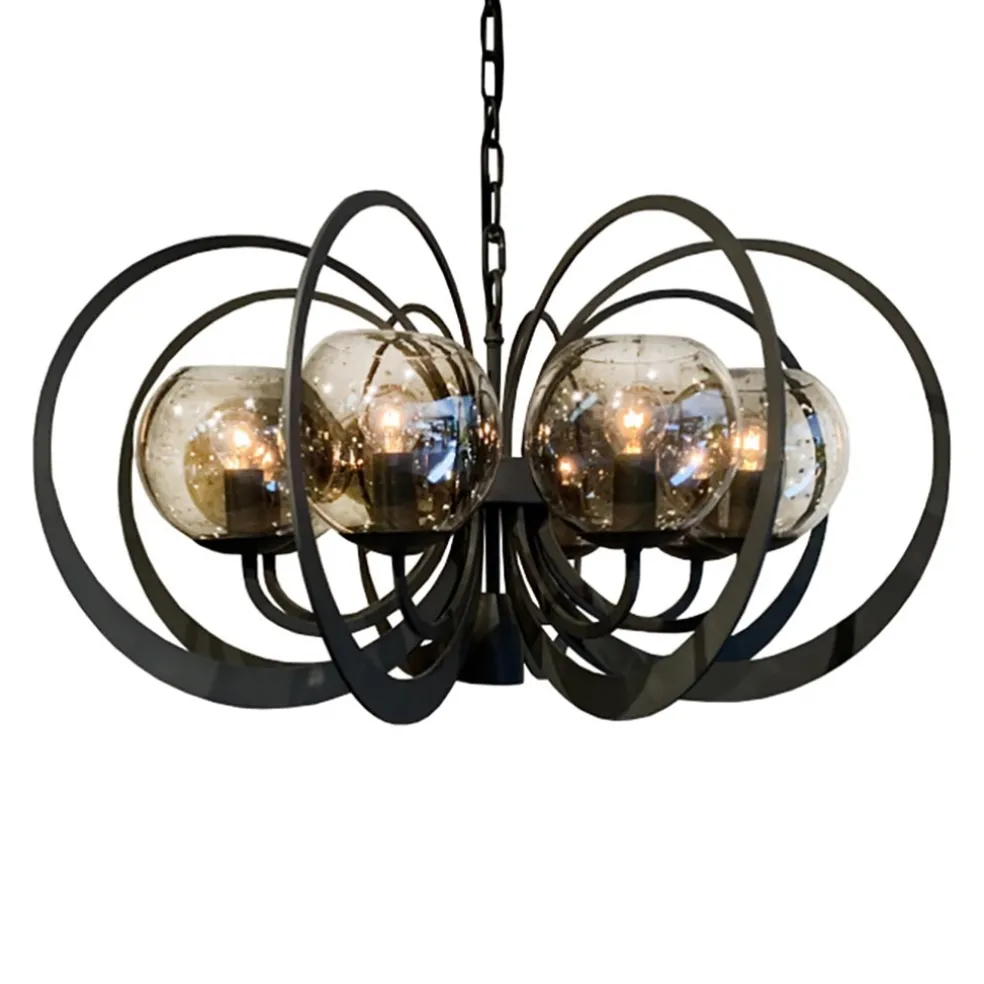 grote_ronde_hanglamp_meta_0.webp Best Straluma Grote ronde hanglamp metaal met smoke glas en spot