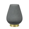 Cheap Straluma Grote tafellamp Tajera op batterij mat grijs/goud L&L
