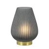 Cheap Straluma Grote tafellamp Tajera op batterij mat grijs/goud L&L
