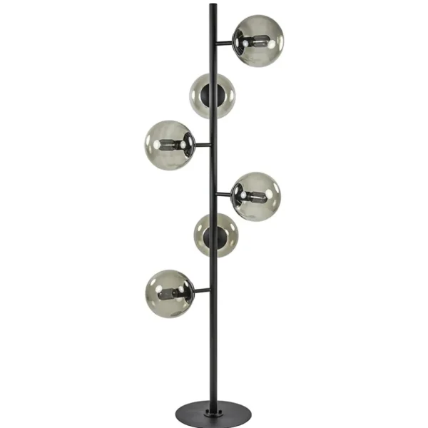 grote_vloerlamp_lichts_zw_0.webp Best Straluma Grote vloerlamp 6-lichts zwart met smoke glazen bollen