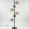 grote_vloerlamp_lichts_zw_1.webp Best Straluma Grote vloerlamp 6-lichts zwart met smoke glazen bollen