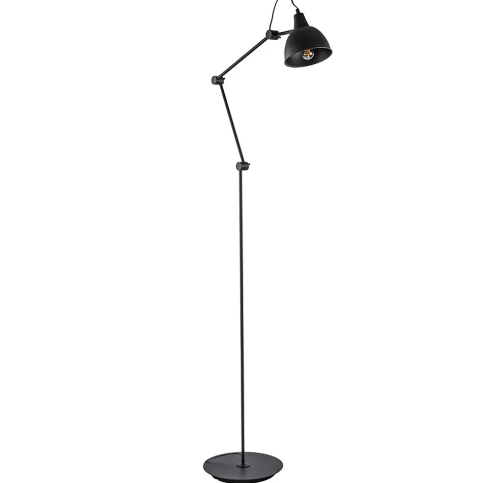 grote_vloerlamp_retro_mat_0.webp Flash Sale Straluma Grote vloerlamp retro mat zwart verstelbaar