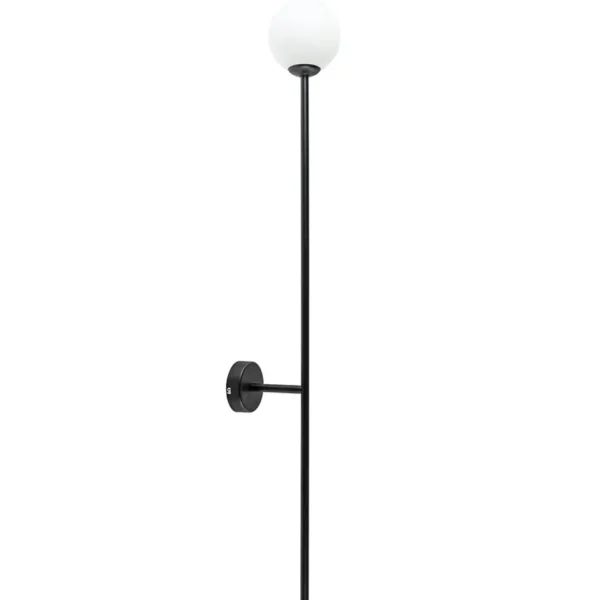 grote_wandlamp_mat_zwart__0.webp New Straluma Grote wandlamp mat zwart met witte glazen bol
