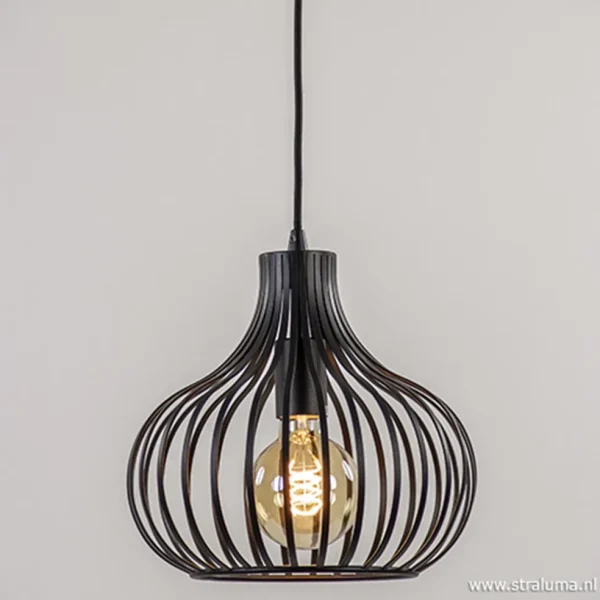 hanglamp_aglio_cm_zwart_1.webp Flash Sale Straluma Hanglamp Aglio 28cm zwart