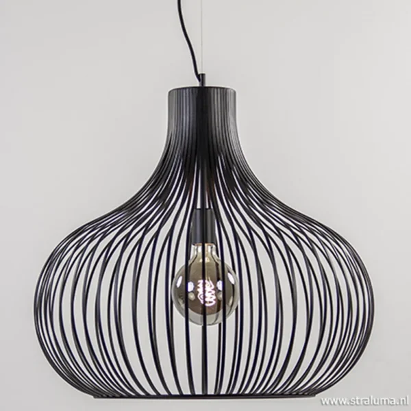 hanglamp_aglio_draad_zwar_1.webp Sale Straluma Hanglamp Aglio draad zwart 60cm
