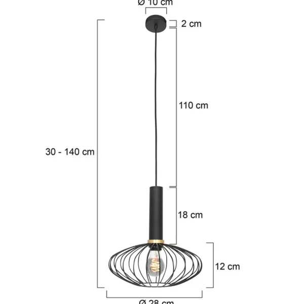 hanglamp_aureole_ovaal_zw_3.webp Online Straluma Hanglamp Aureole ovaal zwart
