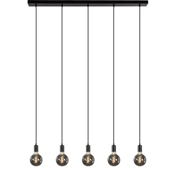 hanglamp_balk_cm__x_pende_0.webp Online Straluma Hanglamp balk 110cm + 5x pendel zwart