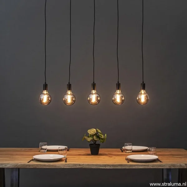 hanglamp_balk_cm__x_pende_4.webp Online Straluma Hanglamp balk 110cm + 5x pendel zwart