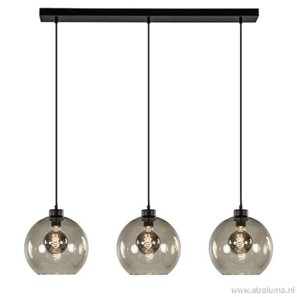 hanglamp_balk_l_smoke_bol_1.webp Cheap Straluma Hanglamp balk 3L smoke bolglas