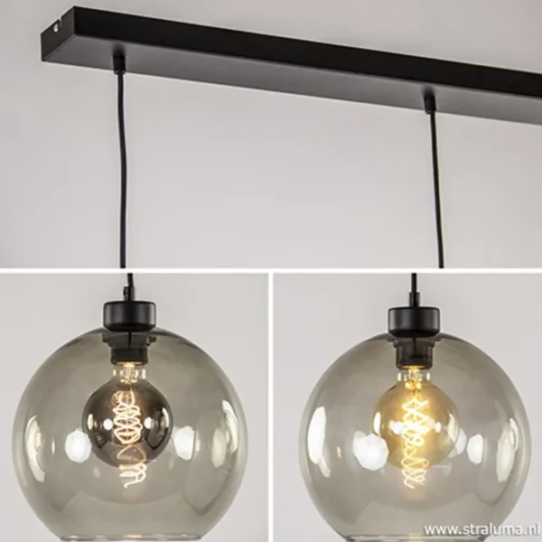 hanglamp_balk_l_smoke_bol_3.webp Cheap Straluma Hanglamp balk 3L smoke bolglas