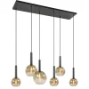 Cheap Straluma Hanglamp Bella Smoke 6L multipendel zwart/glas mix