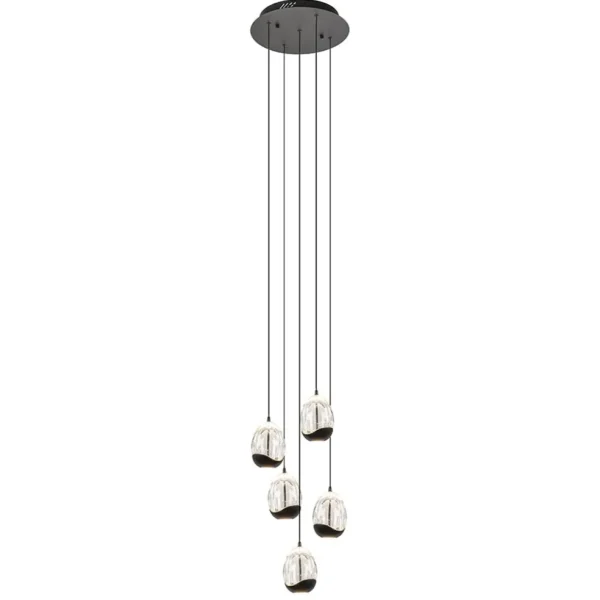 hanglamp_black_egg_l_rond_1.webp Cheap Straluma Hanglamp Black Egg 5L rond zwart/helder