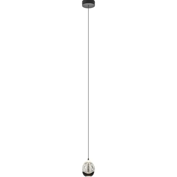 Cheap Straluma Hanglamp Black Egg 1L zwart/helder glas