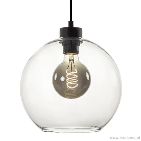 hanglamp_bol_helder_glas__1.webp Flash Sale Straluma Hanglamp bol helder glas 25cm