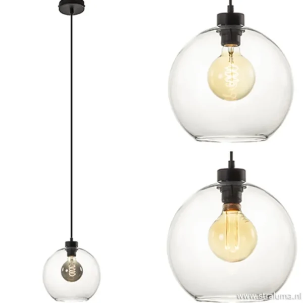 hanglamp_bol_helder_glas__2.webp Flash Sale Straluma Hanglamp bol helder glas 25cm
