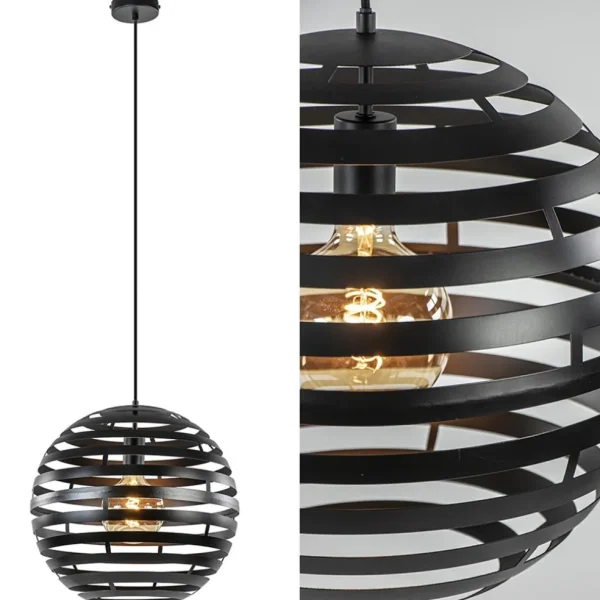 hanglamp_bol_zwart_cm_1.webp Cheap Straluma Hanglamp bol zwart 40cm