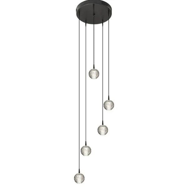 hanglamp_bubbles_l_rond_z_1.webp Shop Straluma Hanglamp Bubbles 5L rond zwart/helder dtw
