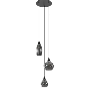 hanglamp_cambio_l_rond_zw_0.webp Clearance Straluma Hanglamp Cambio 3L rond zwart smoke glas