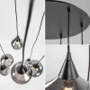 Sale Straluma Hanglamp Cambio 6L zwart + smoke glas mix