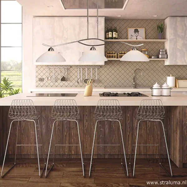 hanglamp_capri_staal_glas_4.webp New Straluma Hanglamp Capri staal glas eettafel