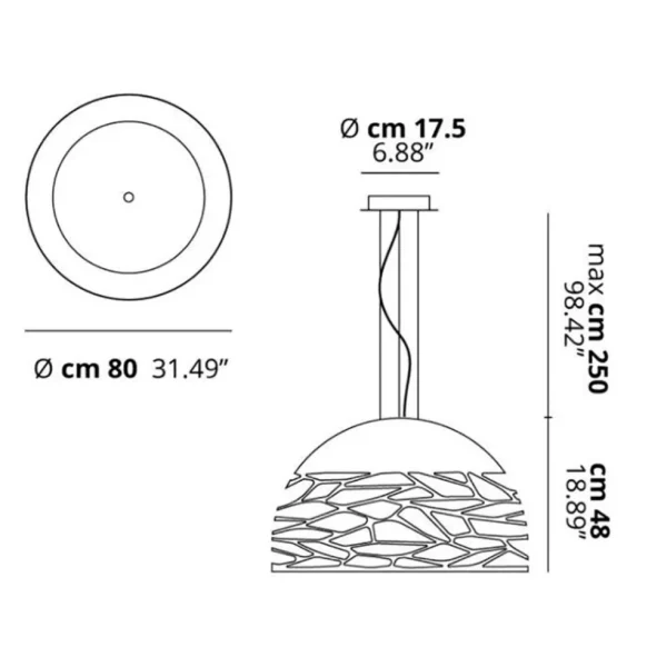 Discount Straluma Hanglamp champagne 80 cm