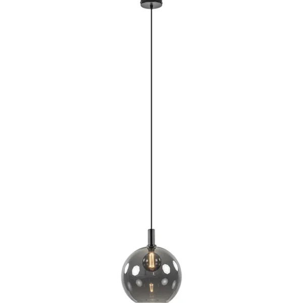 hanglamp_chandra_l_zwart__1.webp Discount Straluma Hanglamp Chandra 1L zwart + glas 40cm