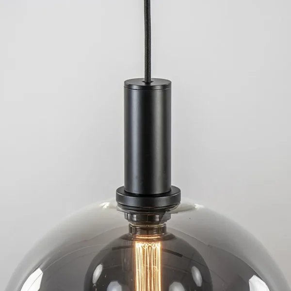 Fashion Straluma Hanglamp Chandra 1L zwart + glas 30cm