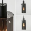 Outlet Straluma Hanglamp cilinder zwart met smoke glas