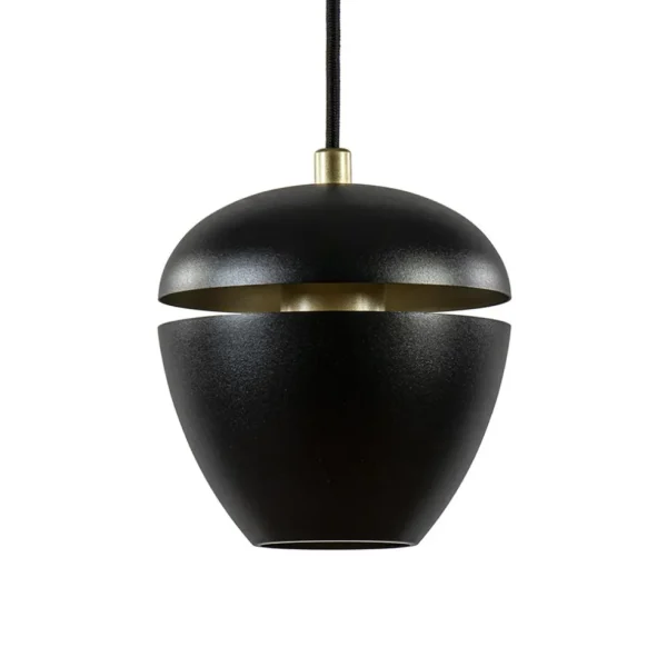 Shop Straluma Hanglamp Claire 1L zwart/matgoud