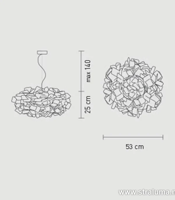 Discount Straluma Hanglamp Clizia 53cm fumé