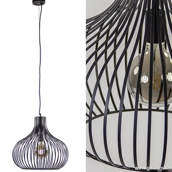 Discount Straluma Hanglamp draad zwart groot 48cm