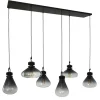 Store Straluma Hanglamp Flere 6L zwart smoke/clear glas