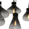 Store Straluma Hanglamp Flere 6L zwart smoke/clear glas