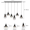 Store Straluma Hanglamp Flere 6L zwart smoke/clear glas