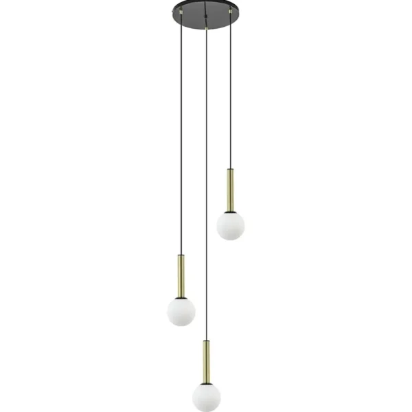 hanglamp_globe_l_rond_zwa_0.webp Clearance Straluma Hanglamp Globe 3L rond zwart/goud/wit