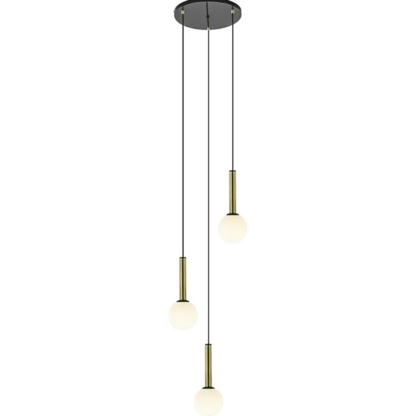 hanglamp_globe_l_rond_zwa_1.webp Clearance Straluma Hanglamp Globe 3L rond zwart/goud/wit